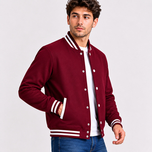 Fashion varsity <b>jacket</b> crafted for comfortable movement with premium texture and timeless style for urban daily outfit styling - Product Image 5