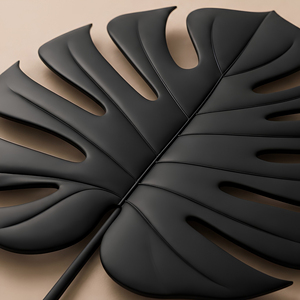 MONSTERA <b>LEAF</b> <b>WALL</b> <b>DECOR</b> Black Monstera <b>Leaf</b> <b>Wall</b> Art Acryl Panel Decorative Hanging Minimalist Floral Botanical Irregular Shape - Product Image 3