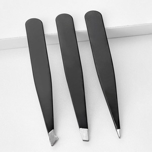 Pinzas para Cejas Inclinadas Antiestáticas ESD de Acero Inoxidable Duradero y Ecológico, Personalizadas en Negro, Rosa y Dorado, para Depilación de Cejas - Product Image 2