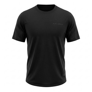 Men's Lightweight Workout Tee Polyester Spandex Blend Drop Shoulder Athletic Fit Streetwear T-<b>Shirt</b> - Product Image 2