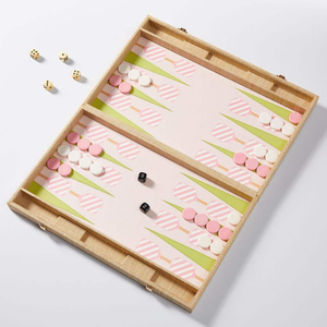 Juego de Backgammon de Lujo en Terciopelo Verde, Tablero de Cuero Premium, Juego de Mesa Clásico de Madera, Juego Educativo de Inteligencia para Adultos - Product Image 5