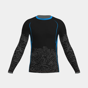 Unisex Long Sleeve Wholesale High Quality Athletic <b>Compression</b> Fitness Top Breathable Custom Player Name 100% Polyester - Product Image 1