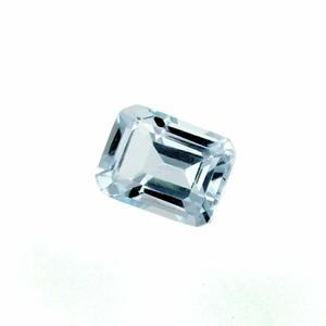 Piedra Preciosa Suelta de Aguamarina Azul Cielo Natural, Corte Esmeralda Facetado de 8x6 mm, 1 CT, Excelente para Joyería - Product Image 2