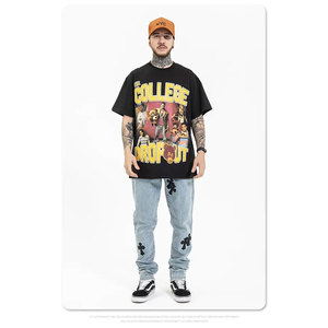 Camiseta Estampada DTF para Hombre, Talla Grande, Hombros Caídos, Estampado Gráfico de Alta Calidad, Venta al por Mayor, Nuevo Diseño, Camiseta Personalizada - Product Image 6