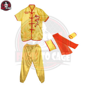 Ropa de Artes Marciales al por Mayor, Transpirable, de Poliéster, en Color Amarillo y Rojo Contrastante, de Buena Calidad, Servicio OEM ODM, Hecho a Medida, 2026 - Product Image 2
