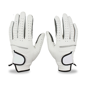 High Quality Non-slip Lightweight PU Golf <b>Gloves</b> Breathable Sports Cycling Left Right Hand Hook Loop Closure <b>SILVER</b> SEA SPORTS - Product Image 1