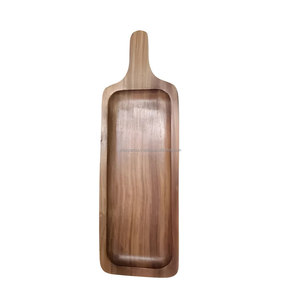 Platos de madera rectangulares modernos para servir, platos largos y sostenibles para el hogar o la boda, diseño sólido para uso en restaurantes - Product Image 2