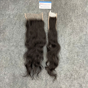 Cierre de encaje HD ondulado natural 2x6 5x5, 100% cabello humano vietnamita, color negro, suave y voluminoso, en stock, proveedor líder. - Product Image 1
