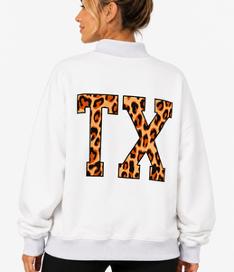 เสื้อสเวตเชิ้ตคอเต่าผ้าฟลีซสำหรับผู้หญิง TX ปักลายตามสั่ง แขนยาว ผ้าผสมโพลีเอสเตอร์และคอตตอน ทรงหลวม สวมใส่สบาย - Product Image 3