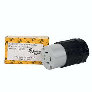Connecteur d'alimentation verrouillable Hubbell compatible WJ-9421B Safe NEMA L15-20, protection IP20, 3P/4W, usage industriel - Product Image 5