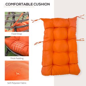 Poltrona a Uovo in Rattan PE a Forma di Goccia, Altezza Regolabile, con Cuscino Morbido per Giardino o Soggiorno - Product Image 5