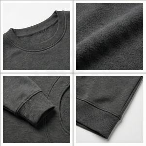 Sweat à col rond en molleton Design à manches longues Street Wear épais polaire surdimensionné épaule tombante luxe respirant hommes sweat - Product Image 4