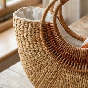 Vietnam Handmade Water Hyacinth <b>Handbag</b> Woven Beach <b>Handbag</b> for Women Summer Style Resort Wear Collection - Product Image 3