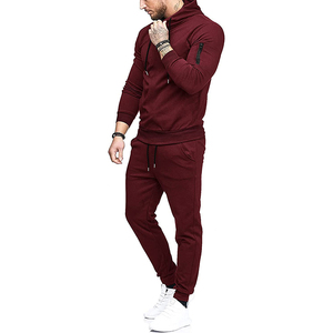 Men's Full Zip up <b>Hoodie</b> and Jogger Sweatsuit Cotton Fleece Stripe Streetwear <b>Printed</b> Autumn Sportswear-Wholesale - Product Image 2