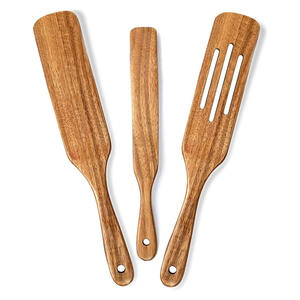 Ustensiles de cuisine en bois tendance pour la préparation des repas, spatules en bois multi-usages, accessoires de cuisine - Product Image 6