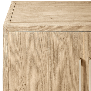 Aparador Moderno Minimalista de Madera de Teca Sólida con Acabado Natural Ecológico, Gestión de Cables y Diseño de Almacenamiento Espacioso - Product Image 4