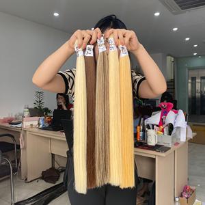 Meilleure vente 100% extensions de cheveux humains crus vietnamiens trame droite soyeuse lisse couleur à la mode tendance chaude marché des extensions de cheveux - Product Image 3