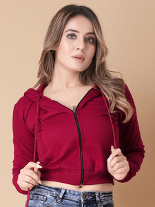 Sudadera con capucha y cremallera para mujer, talla grande, color liso, manga larga, informal, para otoño, con bolsillos laterales, de poliéster de peso medio, ajuste cómodo - Product Image 3