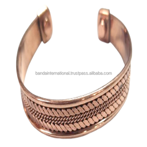 Pure Copper Beautiful <b>Bracelet</b> With Polish Finished For Women Wearing <b>Metal</b> Fashion <b>Bracelet</b> Jewellery And Gift Item - Product Image 1