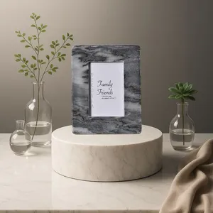 Elegant Handmade Grey Marble Photo <b>Frame</b> Luxury Natural Stone for Home Office Hotel & Gift Use - Product Image 2