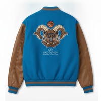 Veste universitaire d'hiver personnalisée avec logo brodé sur le devant, design universitaire, baseball, pour hommes