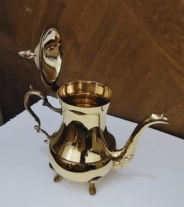 Bouilloire à thé artisanale, cafetière Dallah ornée, pot à café décoratif en laiton, écologique, style américain, capacité 1,8 L, décoration de cuisine, pot à café - Product Image 5