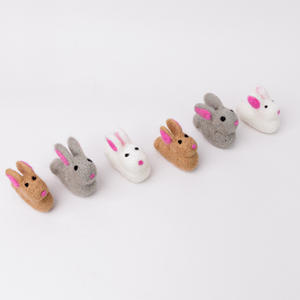 Wholesale Felt & Yarn Handmade 5cm Wool Felt Bunny Craft Supplies Child Easter Decor DIY Projects Ornaments Seasonal Displays - Product Image 6