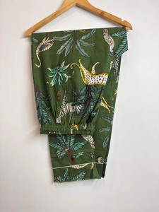 ชุดนอนผ้าฝ้ายลายเสือพิมพ์ลายด้วยมือ สไตล์โบโฮ - Product Image 2