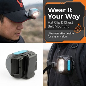 Chinese Manufacturer 2026 New Product 600LM Hybrid Power IP65 Waterproof Rechargeable LED Portable Camping Headlamp - Product Image 6