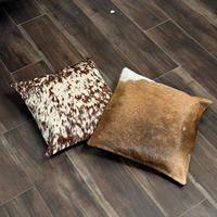 Vente en gros de taie d'oreiller de qualité supérieure en cuir de vachette doux et confortable housse de coussin pour décoration intérieure dernière conception carrée