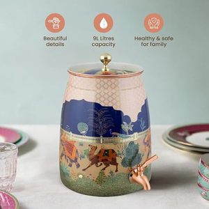 Distributeur d'eau en cuivre avec motif bohème et robinet en cuivre pour usage domestique - Product Image 3
