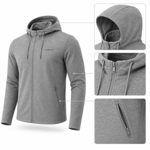 Chaqueta de entrenamiento para equipos, cuello alto, forro de malla, poliéster, media cremallera, ligera, de invierno, para hombre, de alto rendimiento, al por mayor - Product Image 6