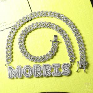 Hip Hop Custom Name Pendant Necklace Moissanite Diamond Bling Chain Luxury Streetwear Jewelry Gift - Product Image 4