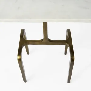 Designer Handmade Metal Accent <b>Table</b> with Artistic Geometric Gold Frame for Luxury Homes Premium Stainless Steel Metal Side - Product Image 4
