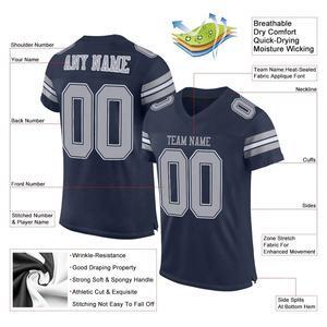 Maillot de football américain surdimensionné bon marché en gros personnalisé sublimation imprimé respirant séchage rapide uniforme de football américain - Product Image 4