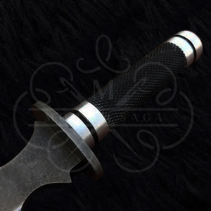 มีดล่าสัตว์โค้งแบบสั่งทำพิเศษ ด้ามจับสีดำ แบบฟูลแทง - Product Image 6