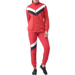 Mode en gros streetwear coloré ajusté personnalisé deux pièces survêtement femmes recadrée épaules tombantes sweats et pantalons de survêtement - Product Image 1