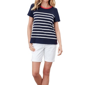 Respirant écologique femmes T-Shirt col rond coton tissu doux coupe décontractée séchage rapide anti-rides pour les promenades en plein air Gym - Product Image 1
