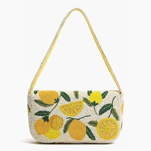 Handmade Palm <b>Tree</b> Striped Beaded Shoulder <b>Bag</b> | Tropical Beach Resort Flap Clutch Purse for Women. - Product Image 6
