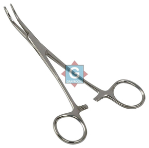 Pinces à forceps courbées Kelly en acier inoxydable de haute qualité, couleur gris roche - Product Image 4