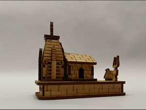 8 Inch MDF Wooden Ayodhya Ram <b>Mandir</b> 3D Model Brown Finish Decorative Wall Sign Collectible Gift Box Home Decor - Product Image 2