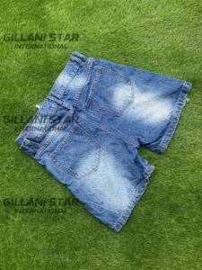 Denim <b>Shorts</b> Streetwear Summer High Waist Straight 100% Cotton Distressed Ripped DTG Print with Rhine Stones - Product Image 3