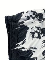 Shorts de bain pour hommes à motif crâne, imprimé par sublimation, séchage rapide, décontractés, avec cordon de serrage à la taille, longueur mi-cuisse, 100 % polyester