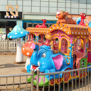 รถไฟฟ้าสำหรับเด็ก Nova Rides 14 ที่นั่ง วัสดุไฟเบอร์กลาสและเหล็ก สำหรับเล่นในร่ม/กลางแจ้ง เหมาะสำหรับโรงเรียนและท่อง<span class=keywords><strong>เที่ยว</strong></span> กำลังลดราคา - Product Image 1