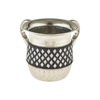 Coupe à laver à double poignée gravée en argent et or, style Jérusalem, objet décoratif, récipient sacré du patrimoine