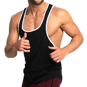 Camiseta sin mangas de culturismo para hombre con logotipo personalizado de calidad superior, Camiseta de algodón con tirantes bordados para hombre - Product Image 1