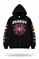 Sudadera con Capucha Oversize Borgoña Personalizada al por Mayor para Otoño, con Logo Frontal, de Forro Polar de Poliéster/Algodón, para la Universidad (Sudadera de los Spiders)