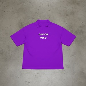 เสื้อโปโลผู้ชายไซส์ใหญ่แบบสั่งทำพิเศษ ผ้าเจอร์ซีย์ระบายอากาศ แห้งเร็ว แขนสั้น สีพื้น ลำลอง พิมพ์โลโก้ - Product Image 4