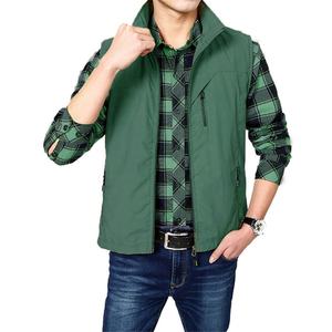 Chaleco de Verano con Cierre Completo, Malla Transpirable, Múltiples Bolsillos, para Hombre, Chaqueta sin Mangas Informal con Muchos Bolsillos - Product Image 1