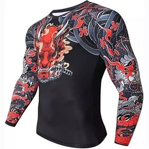 Nuevas Camisetas de Protección UPF50+ Transpirables para Artes Marciales Mixtas (MMA) para Hombres Adultos - Ropa Personalizada para Artes Marciales Fortleo - Product Image 1